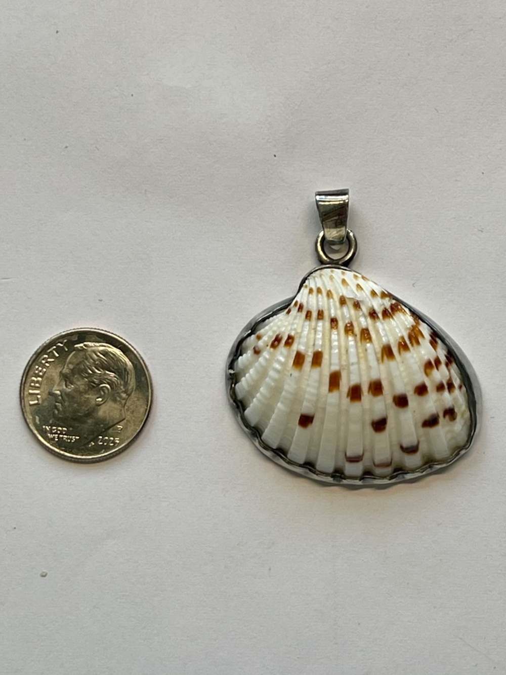 Charles Albert Sterling Silver Shell Pendant - Picture 7 of 7